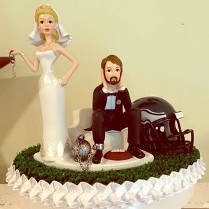 Eagles ball and chain cake topper